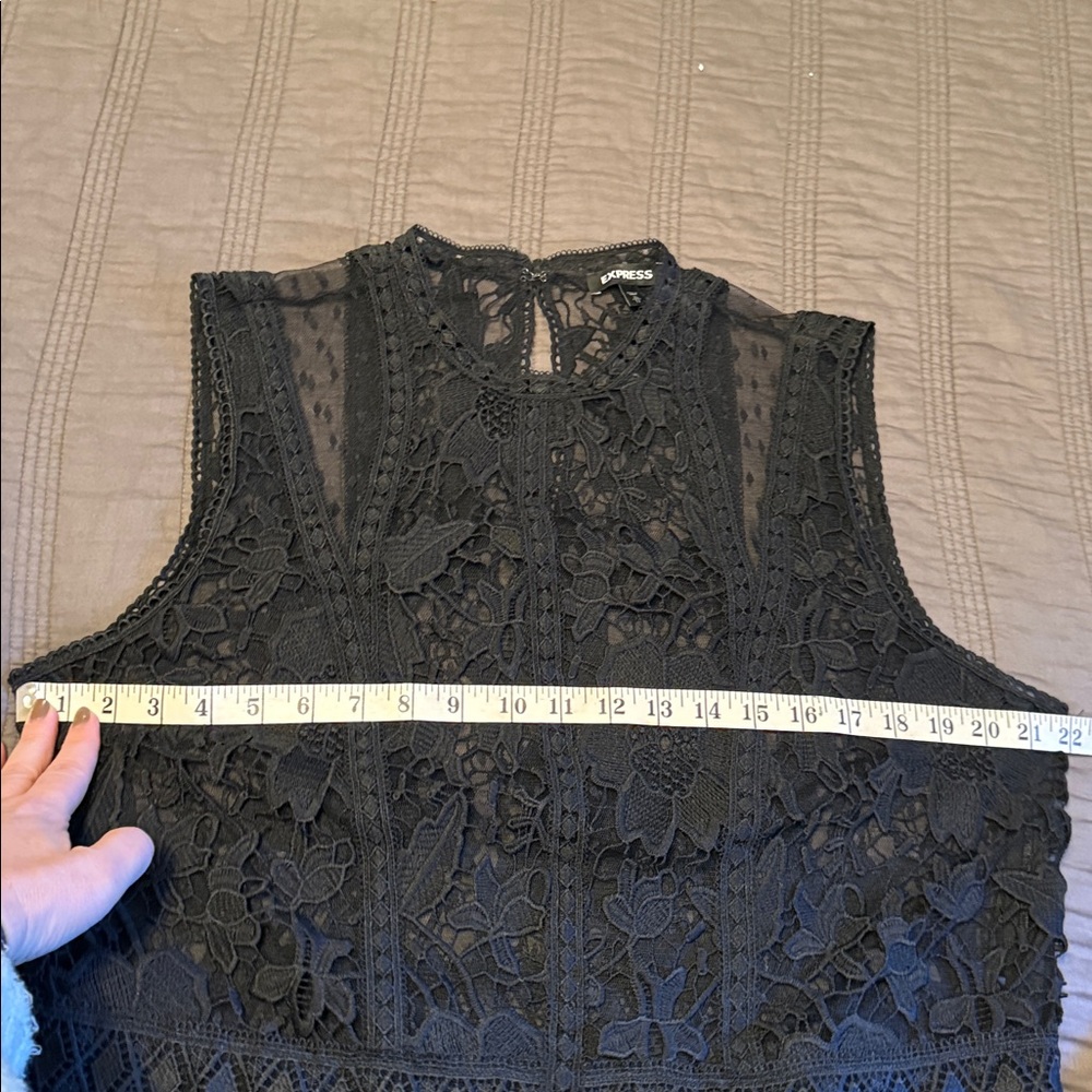 Express Black Lace Top - Picture 7 of 7